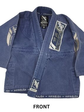Hayabusa Jiu Jitsu Gi Youth 1 Blue Ascend 550 GSM Gold Weave Heavyweight